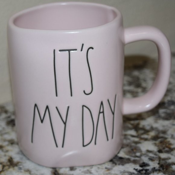 NEW RAE DUNN Artisan by Magneta BIRTHDAY It's My Day Ceramic Coffee Mug Cup Pink - Picture 3 of 9